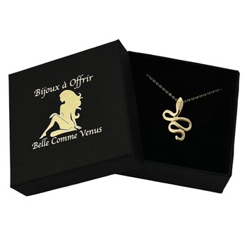 Gold-plated snake necklace 750 3 microns