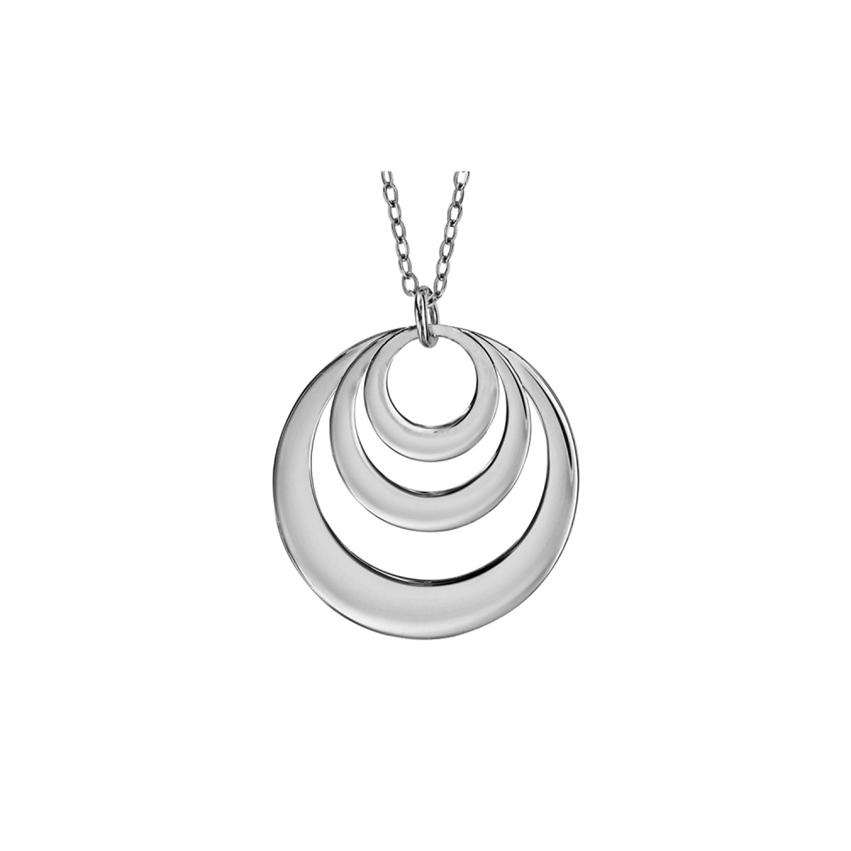 Collier Argent - 3 Cercles  Personnalisable