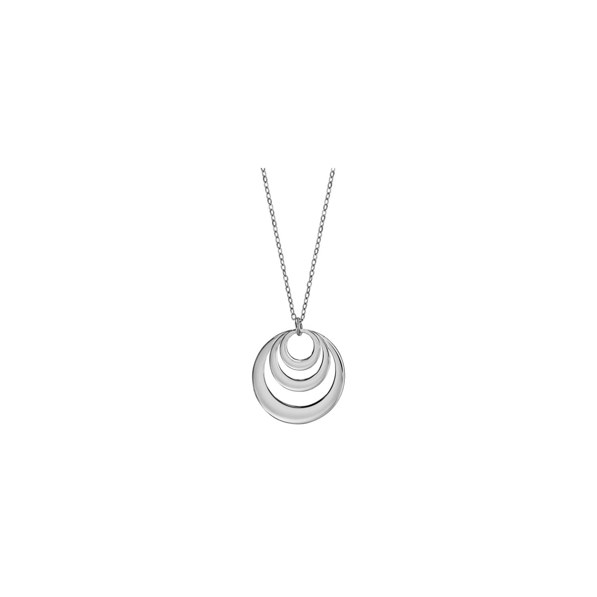 Collier Argent - 3 Cercles  Personnalisable - vue 2