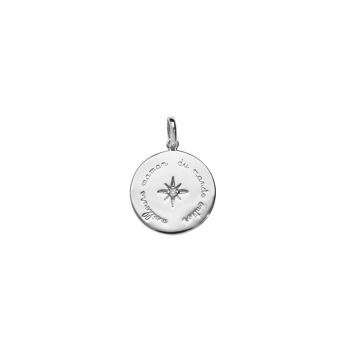 Pendentif Argent - Meilleure maman du monde entier