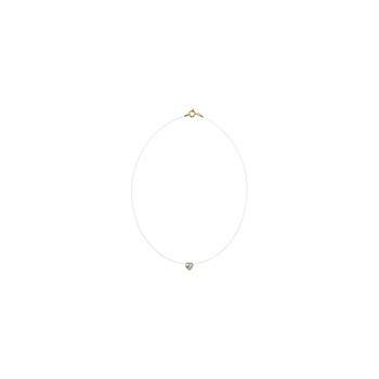 Heart nylon necklace - Gold-plated