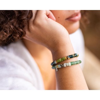 Bracelet Perles Heishi Aventurine Verte