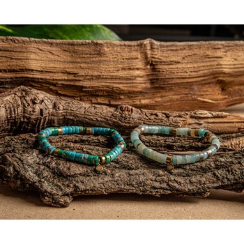 Bracelet Perles Heishi Amazonite