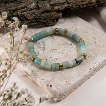 Bracelet Perles Heishi Amazonite