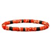 Bracelet Perles Heishi Jaspe Orange Agate Noire - vue V1