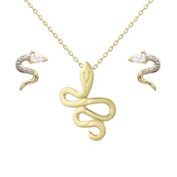 Set Slang Zirkoniumoxide Verguld 750 3 micron 2 tinten