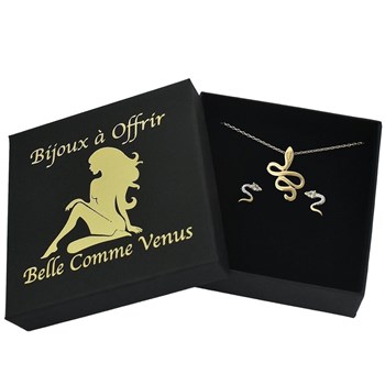 Set Slang Zirkoniumoxide Verguld 750 3 micron 2 tinten