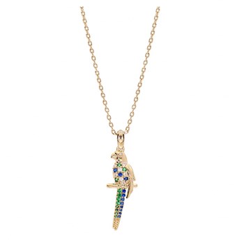 Parrot necklace - Gold-plated