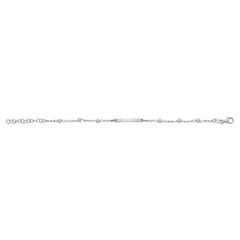 Bracelet identité enfant - Boules bleues