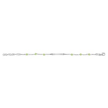 Bracelet identité enfant - Boules vertes