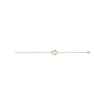 Bracelet Coeurs - Plaqué or