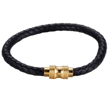 Bracelet jonc cuir tressé JORDAN