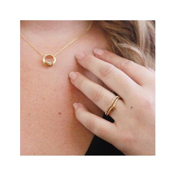 Bague Tiryns - Doré et Cristal