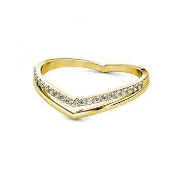 Bague Tiryns - Doré et Cristal