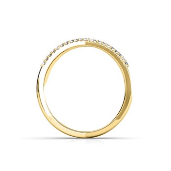 Bague X - Doré et Cristal