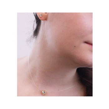 Moon earrings - Gold and Crystal