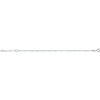 Bracelet argent - Olives turquoise