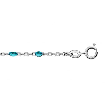 Chaine de cheville argent - Olives Bleues