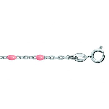 Chaine de cheville argent - Olives roses