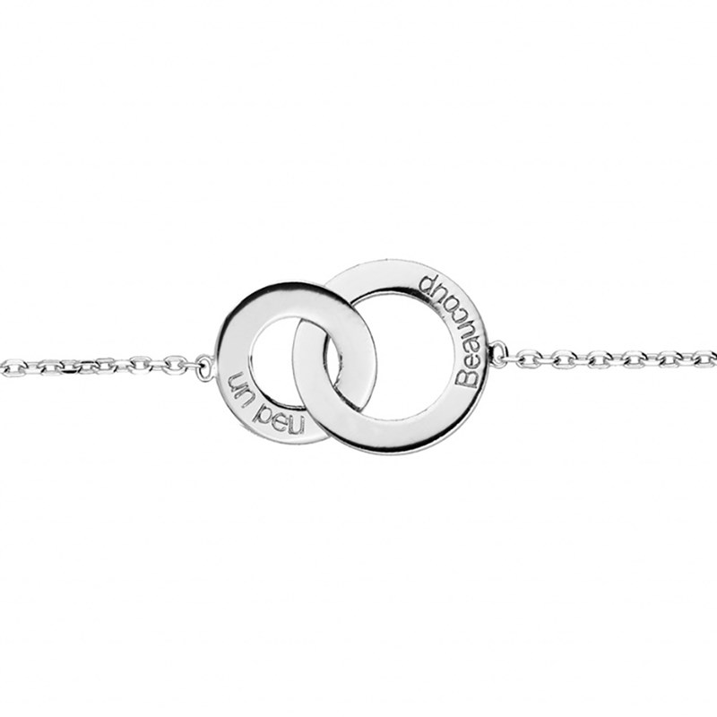 Bracelet cercles entrelacés - Argent