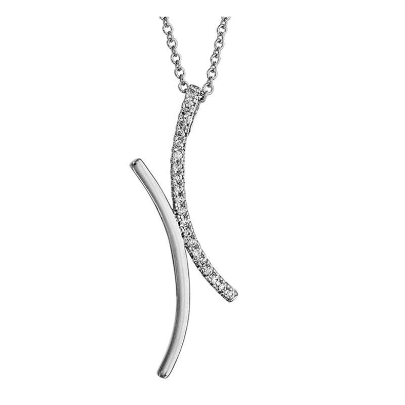 Collier croisé - Argent et oxydes