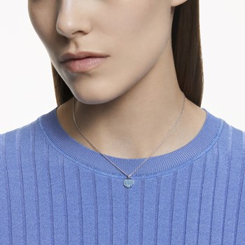 Collier Swarovski Ginger argenté bleu