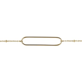 Bracelet Brillaxis motif ovale or jaune 18 carats