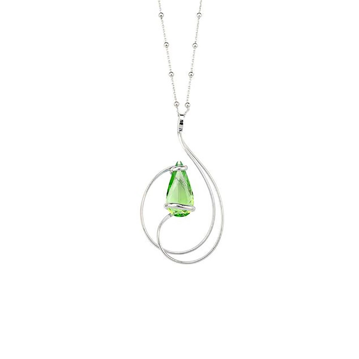 Collier Andréa Marazzini Florence vert peridot - vue 2