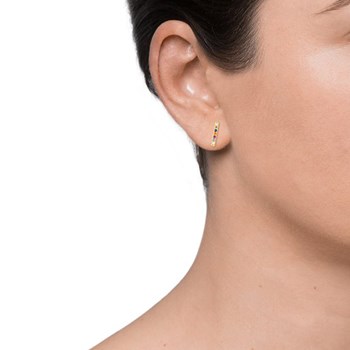 Piercing Agatha barrette plaqué or oxyde
ligne Raimbows