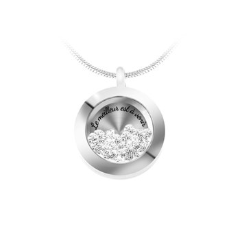 Het beste moet nog komen halsketting versierd met sprankelende kristallen van SC Crystal