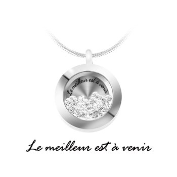 Het beste moet nog komen halsketting versierd met sprankelende kristallen van SC Crystal