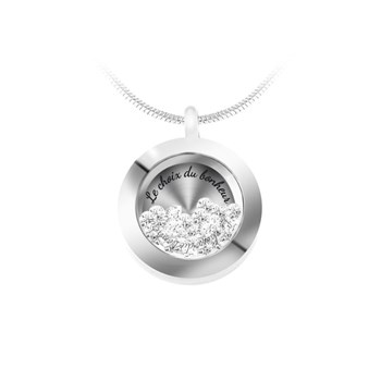 Le choix du bonheur halsketting versierd met fonkelende kristallen van SC Crystal