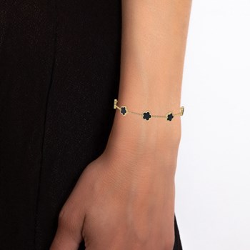 Roestvrijstalen bloemenarmband van SC Bohème