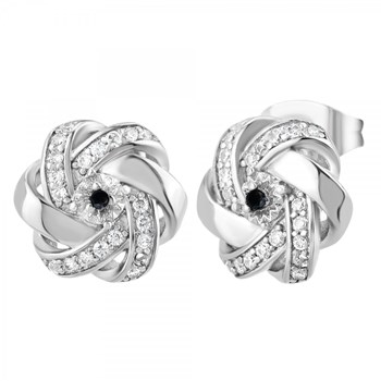 SC Crystal genuine black diamond earrings