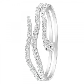 SC Crystal snake bracelet set with two genuine black diamonds