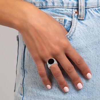 Bague ajustable SC Crystal ornée d'un Zirconium