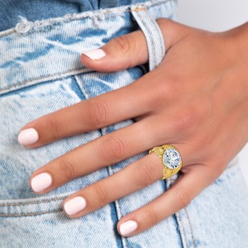 Bague ajustable par SC Bohème ornée d'un Zirconium