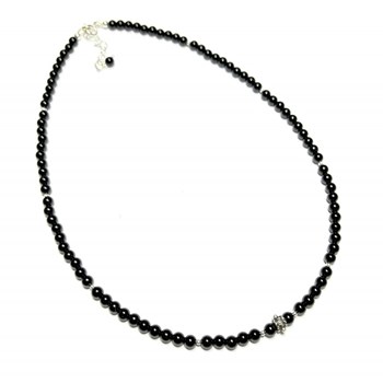 Collier Onyx Noir Argent 925