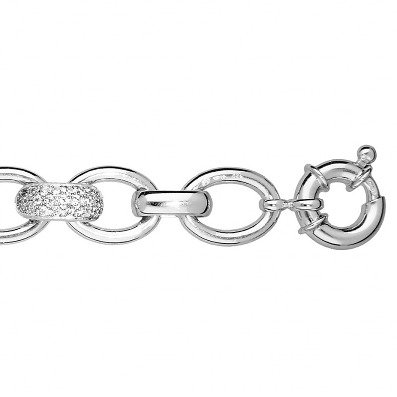 Bracelet maille jaseron - Argent