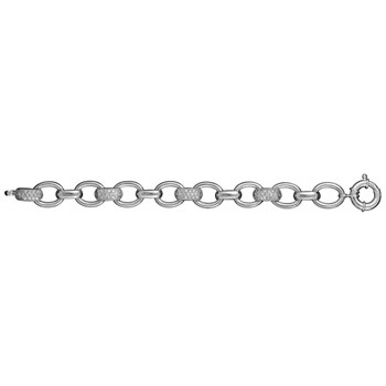 Bracelet maille jaseron - Argent