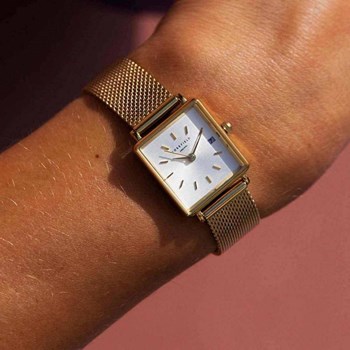 Montre Rosefield Femme 'The Boxy XS' Quartz - Boîtier métal doré - QMWMG-Q039