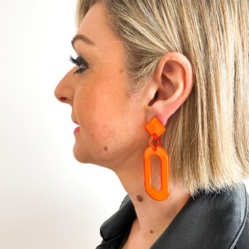 Orange earrings