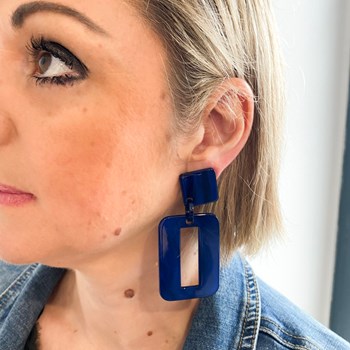 Midnight blue dangling earrings
