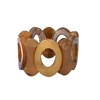 Bracelet extensible marron marbré formes ovales - vue V1