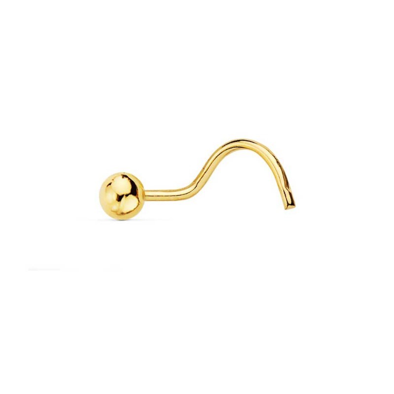 Piercing Or Jaune 18 Carats 750/000 Boule - Nez