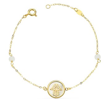 Bracelet Or 18 Carats 750/000 Jaune Nacre - Main de Fatma