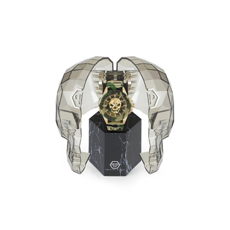 Montre Philipp Plein - The Skull camouflage doré - vue 2