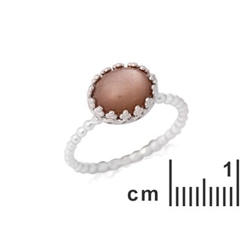 BAGUE ARGENT PIERRE DE LUNE