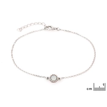 BRACELET ARGENT AGATE AQUA