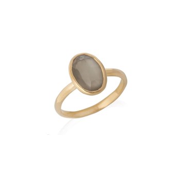 Bague Pierre de lune argent dore